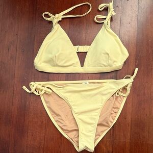Old Navy Light Yellow Bikini Set